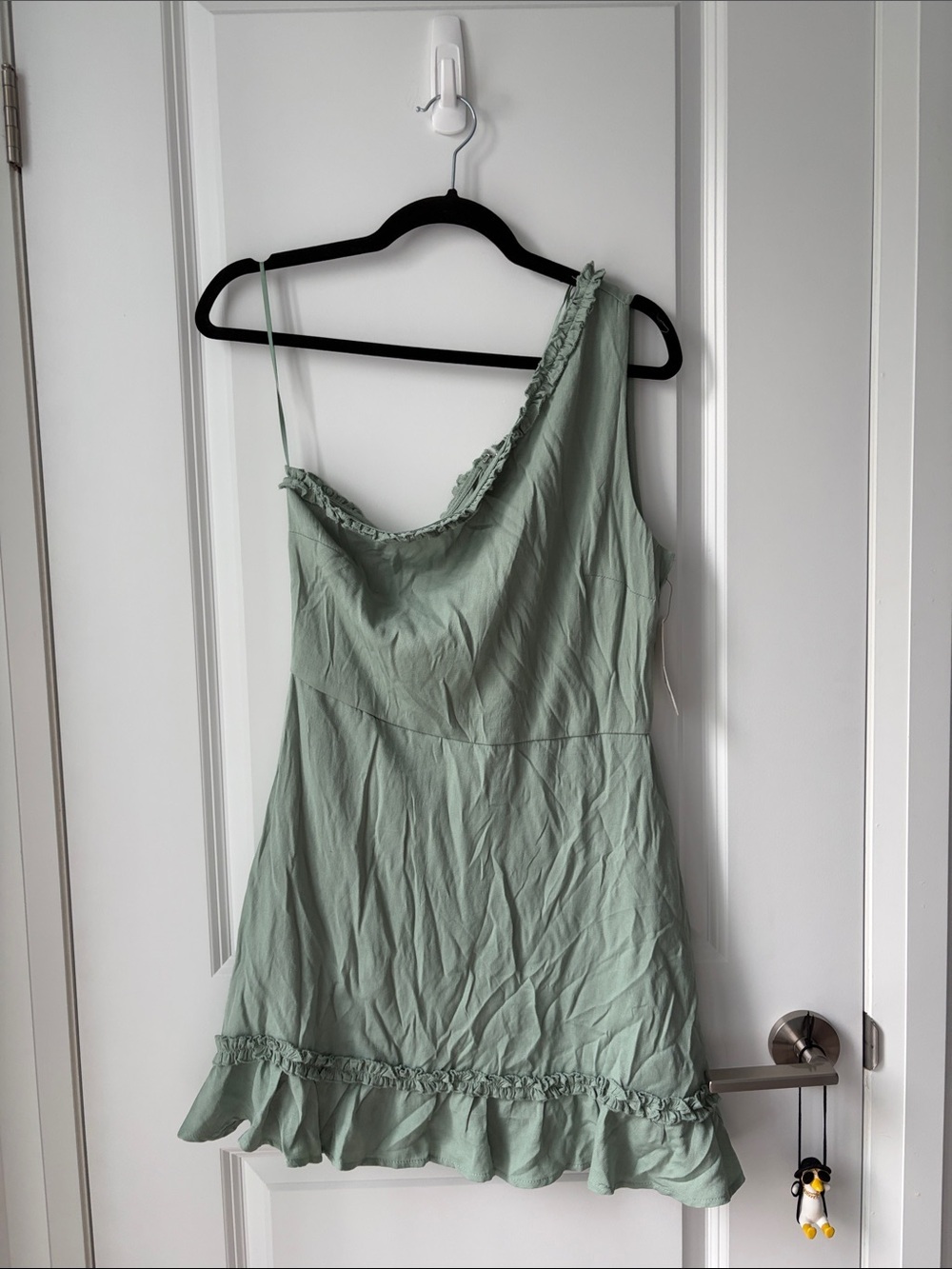 Francesca’s Landyn One Shoulder Ruffled Mini Dress